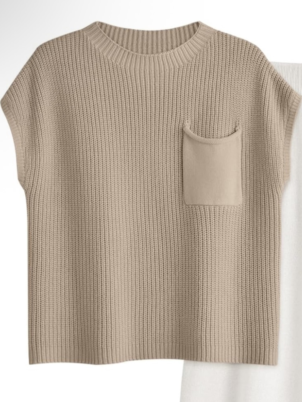 Beige Knit Top- XS- NEW WITH TAGS